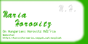 maria horovitz business card